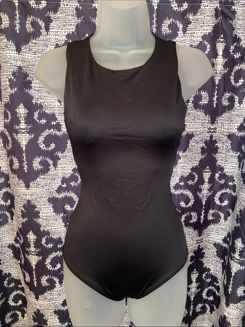 Sleek Black Women's Bodysuit Top